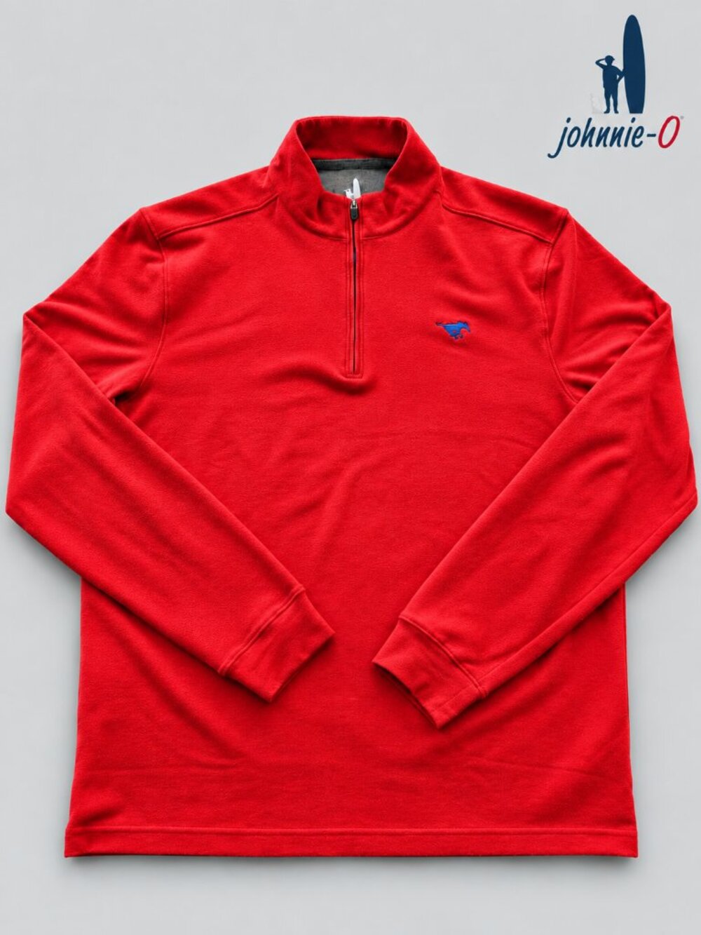 Johnnie-O SMU Mustangs Performance Quarter Zip Pullover Men's M